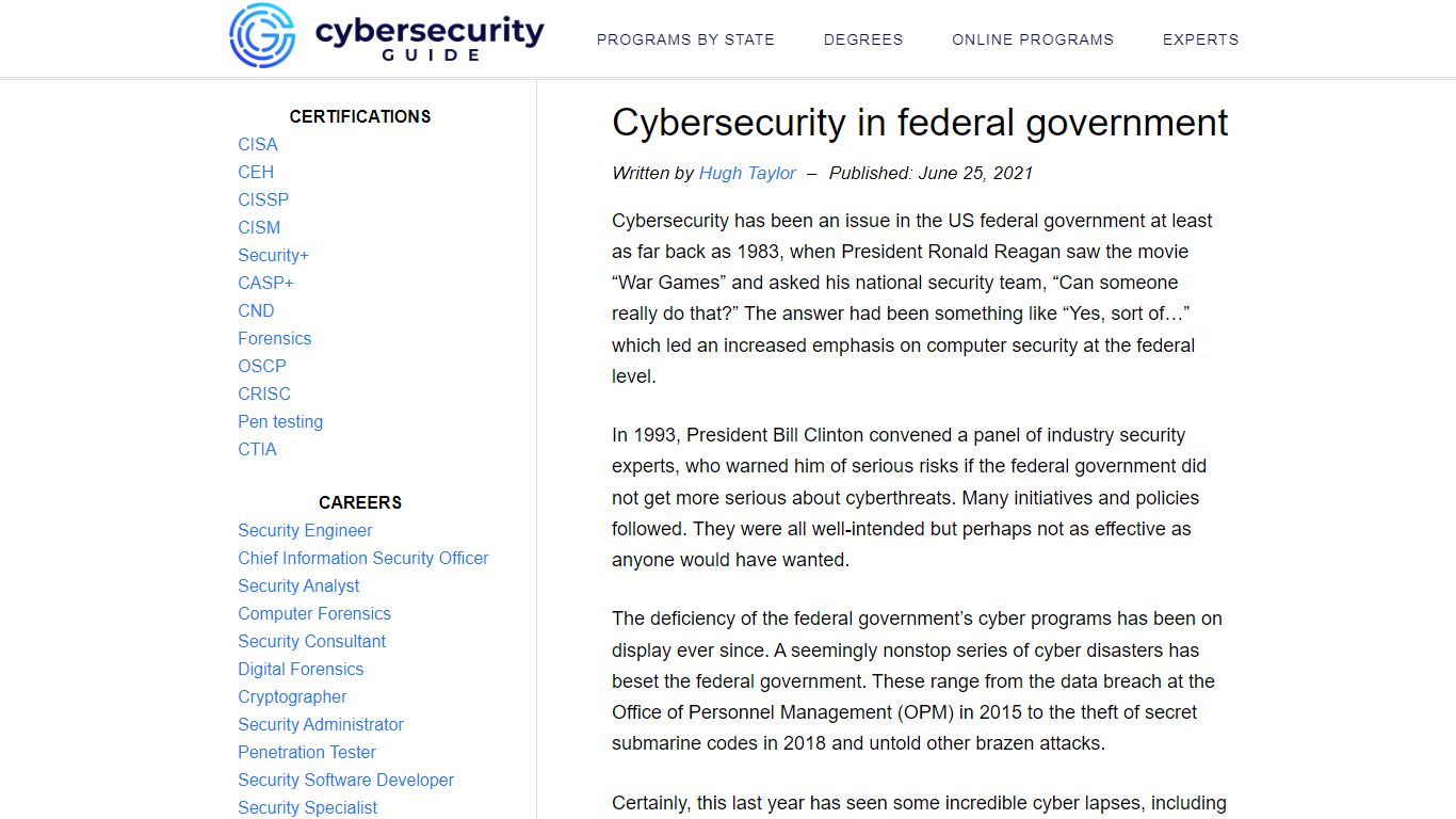 Cybersecurity in Government | Cybersecurity Guide